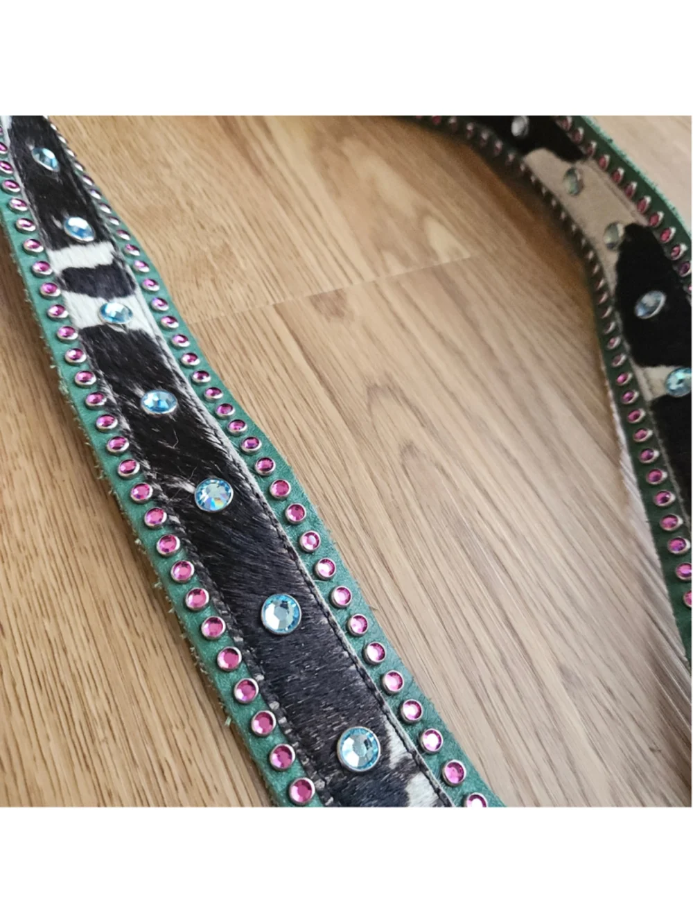 Leatherock Western Calf Hair Studded Floral Rhinestone Cowgirl Belt L36 Cow